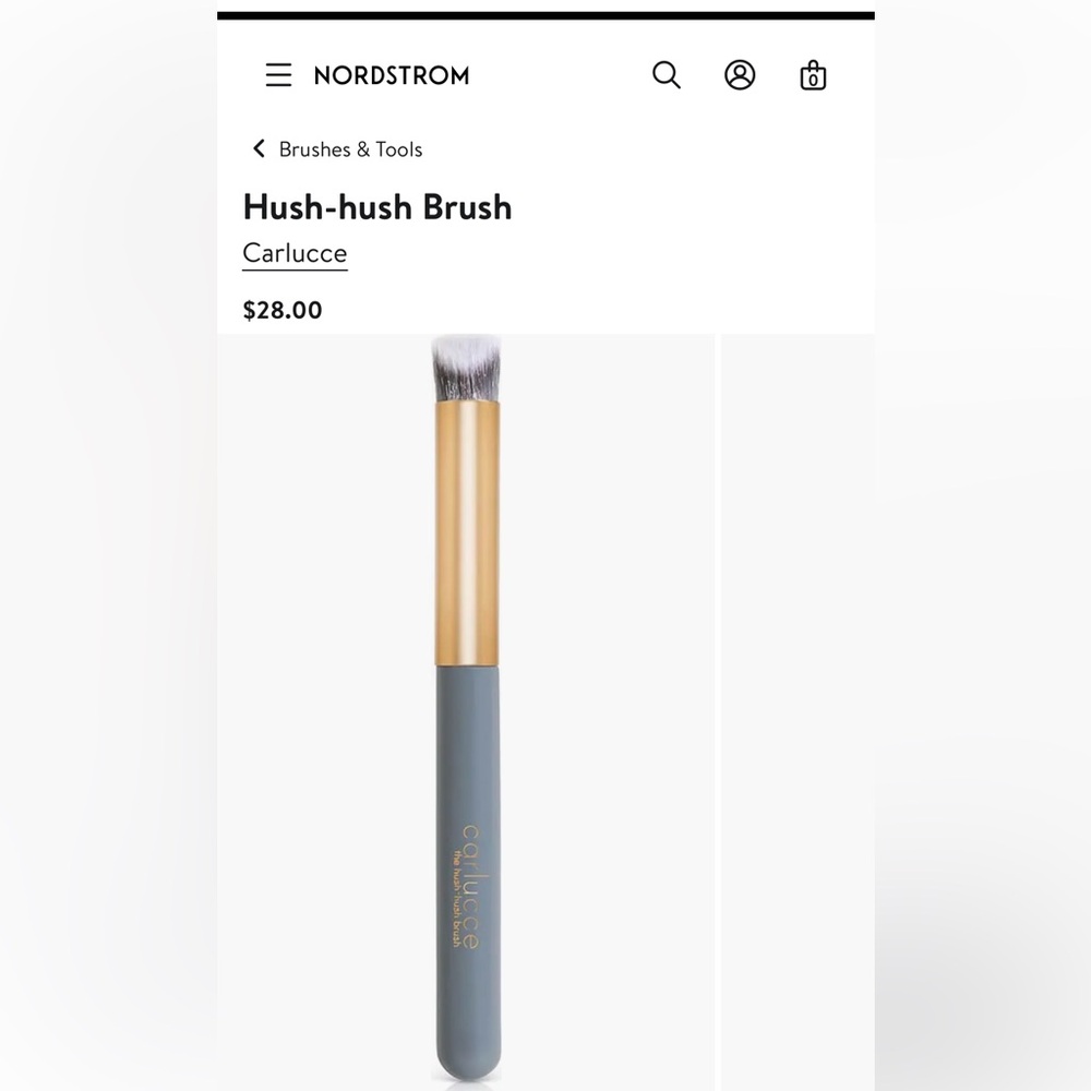 Carlucce The Hush Hush Brush – Concealer & Foundation Brush New